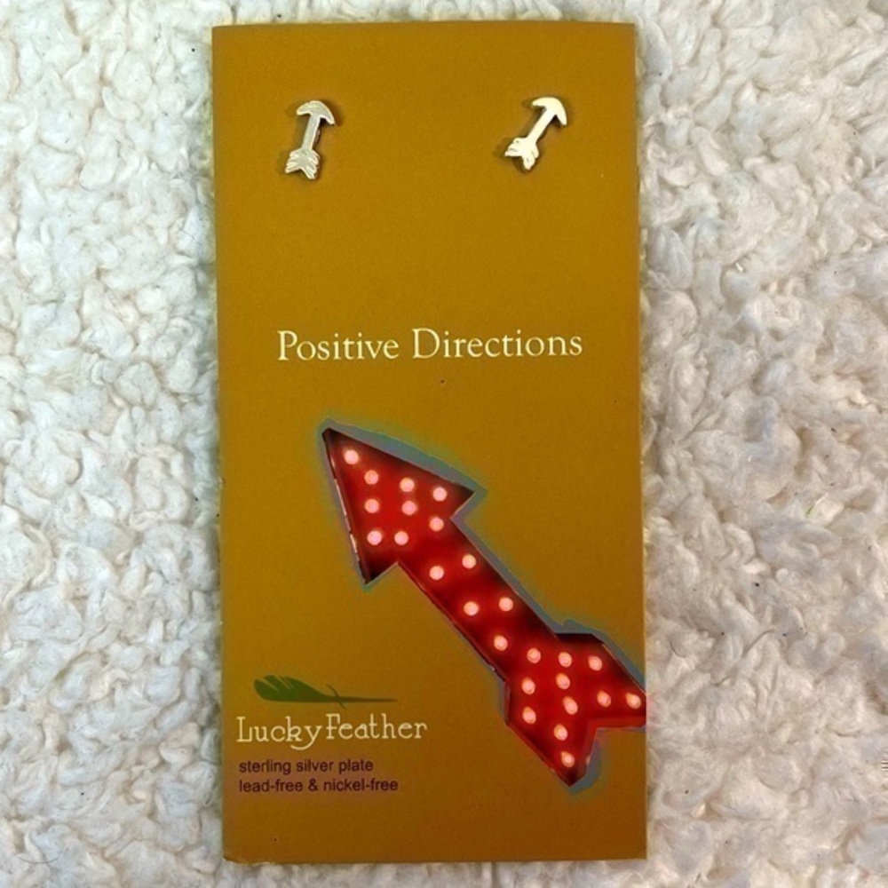 Lucky Feather “Positive Directions” Earrings